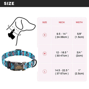 Fashion Dog Collar Nylon Personalized Name Dog Collars Engraved