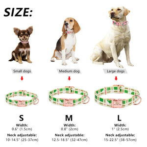 Fashion Dog Collar Nylon Personalized Name Dog Collars Engraved