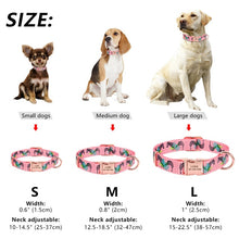 Load image into Gallery viewer, Fashion Dog Collar Nylon Personalized Name Dog Collars Engraved
